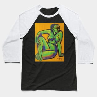 Yellow And Green Nude Baseball T-Shirt